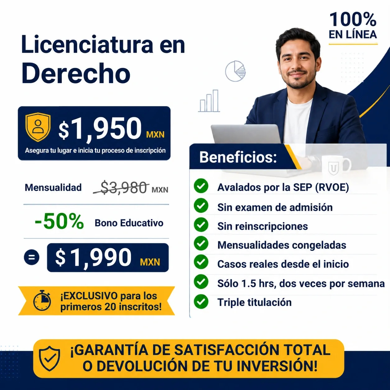Pago Único Administrativo: Licenciatura en Derecho
